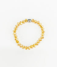 Load image into Gallery viewer, Metallic Tan Glass Bead Stretchy Bracelet