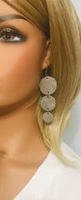 Load image into Gallery viewer, Taupe Dazzle Leather Earrings - E19-1139