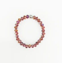 Load image into Gallery viewer, Medium Purple Glass Bead Stretchy Bracelet