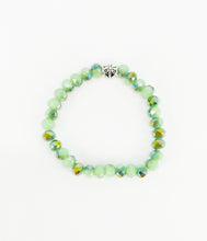 Load image into Gallery viewer, Mint Green Glass Bead Stretchy Bracelet