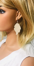 Load image into Gallery viewer, Champagne Leather Earrings - E19-1142