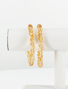 Abacus Gold Glass Bead Stretchy Bracelet