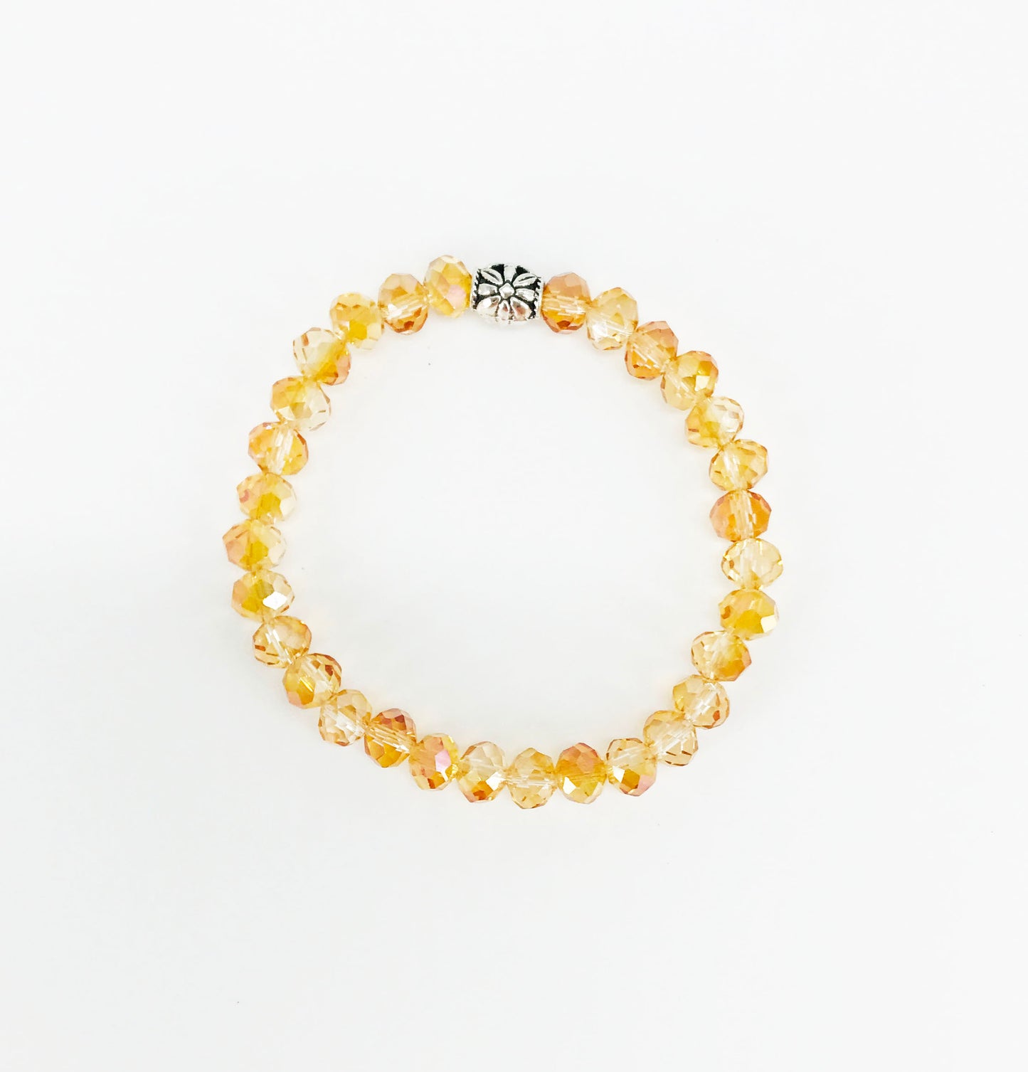 Abacus Gold Glass Bead Stretchy Bracelet