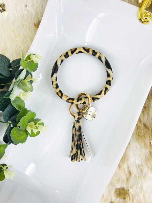 Brown Leopard Bangle Keychain - K114