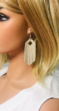 Load image into Gallery viewer, Champagne Leather Earrings - E19-1152