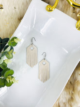 Load image into Gallery viewer, Champagne Leather Earrings - E19-1152