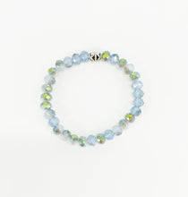 Load image into Gallery viewer, Sea Green Glass Bead Stretchy Bracelet