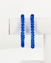 Load image into Gallery viewer, Medium Royal Blue Glass Bead Stretchy Bracelet