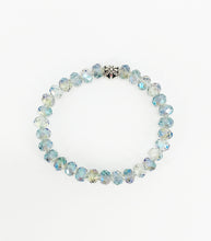 Load image into Gallery viewer, Vitral Blue Glass Bead Stretchy Bracelet