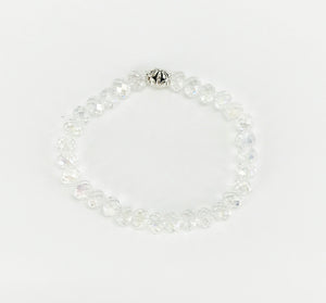 Clear AB Glass Bead Stretchy Bracelet