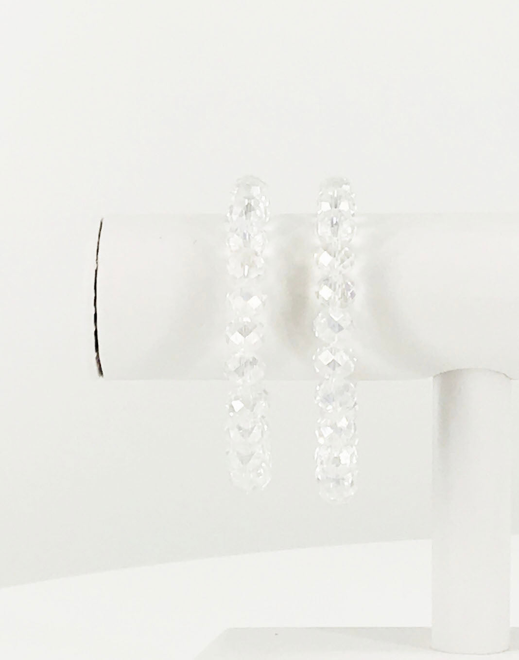 Clear AB Glass Bead Stretchy Bracelet