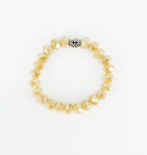 Load image into Gallery viewer, Champagne Glass Bead Stretchy Bracelet