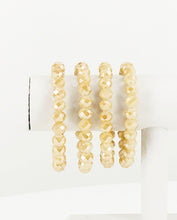 Load image into Gallery viewer, Champagne Glass Bead Stretchy Bracelet