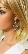 Load image into Gallery viewer, Preppy Plaid Leather Earrings - E19-1179