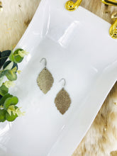 Load image into Gallery viewer, Platinum Crackle Leather Earrings - E19-1182