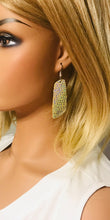 Load image into Gallery viewer, Silver Halo Banana Leather Earrings - E19-1183