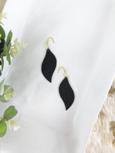 Load image into Gallery viewer, Black Cobra Leather Earrings - E19-1192