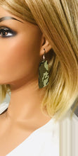 Load image into Gallery viewer, Green Camo Leather Earrings - E19-1196