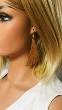 Load image into Gallery viewer, Rose Gold Copper Leather Earrings - E19-1201