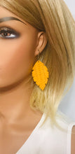 Load image into Gallery viewer, Mustard Braided Fishtail Leather Earrings - E19-1205