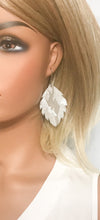 Load image into Gallery viewer, Gray Metallic Camo Leather Earrings - E19-1206