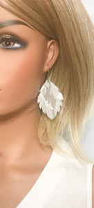 Gray Metallic Camo Leather Earrings - E19-1206