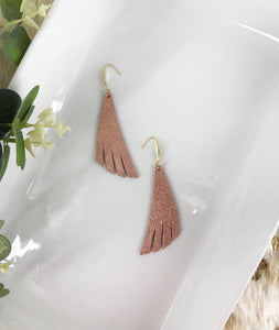Rose Gold Leather Earrings - E19-1213
