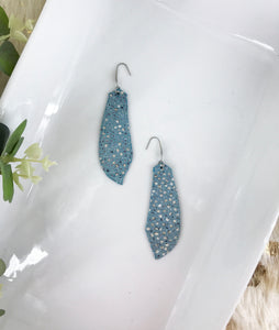Exotic Teal Stingray Leather Earrings - E19-1222