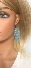 Load image into Gallery viewer, Exotic Teal Stingray Leather Earrings - E19-1224