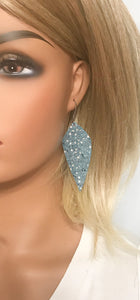 Exotic Teal Stingray Leather Earrings - E19-1224