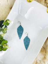 Load image into Gallery viewer, Exotic Teal Stingray Leather Earrings - E19-1224