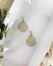 Load image into Gallery viewer, Silver Halo on Banana Leather Earrings - E19-1226