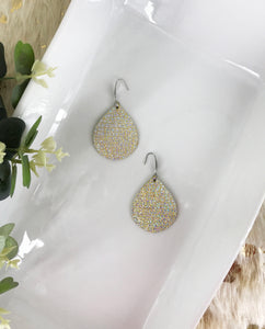 Silver Halo on Banana Leather Earrings - E19-1226
