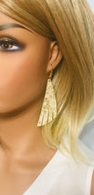Load image into Gallery viewer, Gold on Beige Metallic Leather Earrings - E19-1227