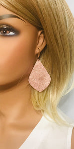 Rose Gold Leather Earrings - E19-1235