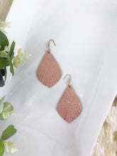 Load image into Gallery viewer, Rose Gold Leather Earrings - E19-1235