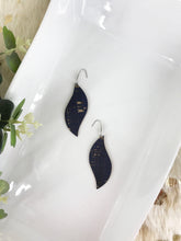 Load image into Gallery viewer, Navy Cork Leather Earrings - E19-1236