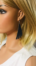 Load image into Gallery viewer, Navy Cork Leather Earrings - E19-1244