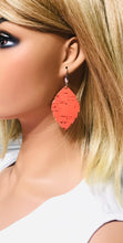 Load image into Gallery viewer, Salmon Cork Leather Earrings - E19-1260