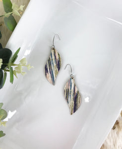 Muse Striped Cork Leather Earrings - E19-1273