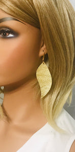 Gold Leather Earrings - E19-1275