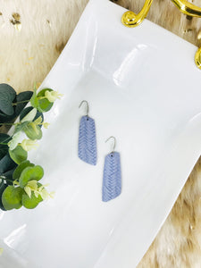 Lavendar Braided Fishtail Leather Earrings - E19-1281