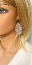 Load image into Gallery viewer, Exotic Taupe Stingray Leather Earrings - E19-1301