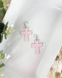 Baby Pink Genuine Leather Earrings - E19-1310