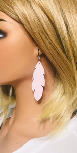 Baby Pink Genuine Leather Earrings - E19-1313