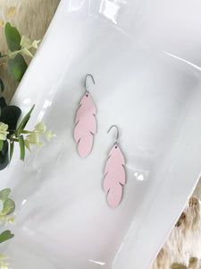 Baby Pink Genuine Leather Earrings - E19-1313