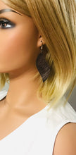 Load image into Gallery viewer, Brown Metallic Leather Earrings - E19-1326