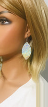 Load image into Gallery viewer, Silver Halo Leather Earrings - E19-1336