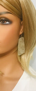 Platinum Crackle Goat Leather Earrings - E19-1340