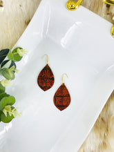 Load image into Gallery viewer, Burnt Orange Genuine Leather Earrings - E19-1341